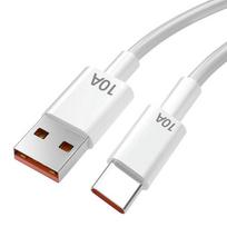 10A 120W itin greito įkrovimo USB tipo C laidas, skirtas Huawei P40 P30 USB-C telefono duomenų laidas, skirtas Xiaomi 14 Redmi 13 12 Oneplus 11 POCO 1.5m balta