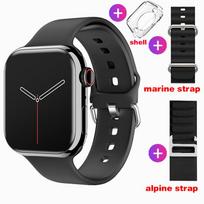 Išmanusis laikrodis Women Ultra Series 9 NFC išmanusis laikrodis vyrų BT Call vandeniui atsparus belaidis įkrovimas 2,05 colio ekranas, skirtas laikrodžiui 9 three straps juoda