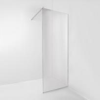 Šlifuoto nikelio spalvos dušo sienelė MERE BRUSHED NICKEL 90x200cm