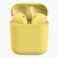 Macaron InPods 12 i12 TWS belaidės ausinės Bluetooth HiFi sportinės ausinės, skirtos iPhone Xiaomi Samsung geltona