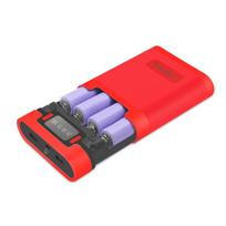 5V 2/4 lizdai 5600mAh/10000mAh 18650 baterijos dėžutės dėklas  pasidaryk pats  Power Bank įkroviklio korpuso įkrovimo dėklas 2/4x18650 ličio jonų akumuliatoriams 4 slot raudona