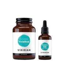 Viridian rinkinys vaikų imunitetui (multivitaminai, mineralai ir vitaminas D)