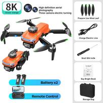 Naujas S118 bešepetėlis mini dronas HD ESC trijų kamerų variklio optinis srautas, sklandantis kliūčių išvengimas, vėjui atsparus keturkopterio žaislas 2 battery oranžinė