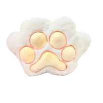Minkšta pliušinė katės letenėlė, pagalvėlė - Cat's paw, balta, 25cm