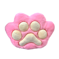 Minkšta pliušinė katės letenėlė, pagalvėlė - Cat's paw,  rožinė, 25cm