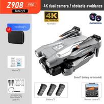 2024 m. naujasis Z908 Pro MAX Drone 4K HD Professional ESC dvigubos kameros optinio srauto padėties nustatymo nuo vėjo 2.4G WIFI kliūčių išvengimo keturkopteris Dual 4K 3B Gray