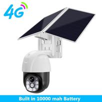 Saulės kamera Belaidis WiFi 4G Saulės baterija maitinamas lauko apsauga Apsauga Stebėjimo vaizdo kamera Išmaniųjų namų PIR kamera CCTV 【4G】1W mAh juoda/balta