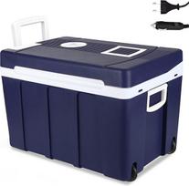 "Gino Gelati" 50 litrų "2-in-1" mini šaldytuvas alaus dėžė, šildymo dėžė, stovyklavimo šaldytuvas, 12 ir 220 voltų GG-55W-50L šaldymo dėžė