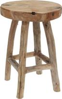Tikmedžio medžio taburetė J050 42 cm Apvalus šoninis stalas