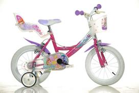 Vaikiškas dviratis Dino Bikes Winx 144R-WX7 14", baltas/rožinis