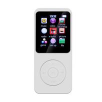 Mini MP3 MP4 grotuvai FM radijas Su Bluetooth suderinamas 5.4 stereo muzikos grotuvas, nešiojamasis garsiakalbis, palaikymas FM TF kortelės E-knygos diktofonas Integruotas mikrofonas Without TF Card balta