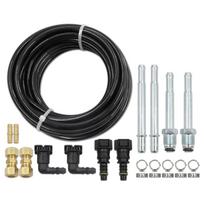 Kuro žarnos remonto komplektai 38 col. (10 mm) Nailoninė automobilių degalų žarna su 90 laipsnių 38 col. ir tiesia 38 col. juoda