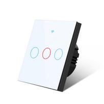ES standartinis Tuya Smart Life WIFI sieninis jungiklis 1/2/3 Gang 1 Way 220V Stiklinis jutiklinis jungiklis Balso valdymo išmanusis jungiklis veikia su Alexa Google Home 3 Gang balta
