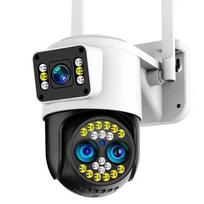 AIOOK YOOSEE APP apsaugos kamera Wifi PTZ belaidė lauko CCTV kamera HD 24MP 8K 10X ZOOM Automatinis dvipusių skambučių sekimas spalvotas naktinis matymas Camera+128GB