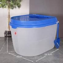 Cat Litter Box Top-entry Fully Enclosed Oversized Splash-proof PetToilet Extra Large Cat Litter Box 54.3  43  38.5CM