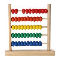 Mini Wooden Abacus Math Learning Toy Numbers Counting Calculating Beads Montessori Educational Toy