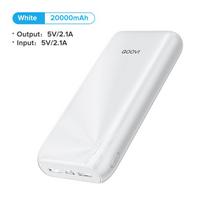 QOOVI 20000mAh Power Bank nešiojamas įkroviklis skirtas iPhone 15 Xiaomi Samsung Huawei išorinis akumuliatorius 10000 mAh PowerBank 20000mAh balta