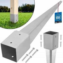 Cinkuoto plieno įkasamas stulpo laikiklis - Kuolas tvoros stulpui - 101 x 101 mm - Ilgis 750 mm - KOTARBAU®