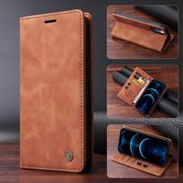 Vintage odinis atverčiamas dėklas, skirtas Samsung Galaxy A15 A54 A34 A24 A14 A05S A32 A22 A23 A73 A53 A52S A71 A51 M32 5G M22 piniginės kortelės lizdo knygos stovo dangtelis Samsung A21S ruda