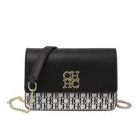 Autumn-Winter Women Trendy Chain Mobile Phone Bag Fashionable Versatile Shoulder Messenger with Simple Small Square Design gray
