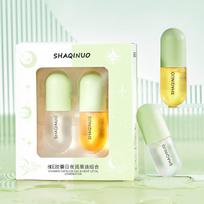 SHAQINUO 2-Pack Lip Oil Set Vitamin E Capsules 1 For Day + 1 For Night Hydrates And Nourishes Dry Lips