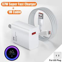Įkroviklis 67W, skirtas Xiaomi Mi 12 12T 13 Pro Ultra Lite USB C Charger Redmi Note 11 12 Turbo Poco F5 X5 Pro greitas įkroviklis US Charger 1M Cable