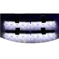 4 * 4 LED automatiniai blyksniai policijos žibintai cigarečių grotelių įspėjamoji lemputė 12 V motociklo gaisrininko blykstė Fso žibintuvėlis Automobilių priedai black