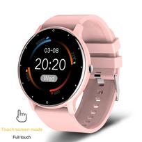 Moterų išmanusis laikrodis su visu jutikliniu ekranu Širdies ritmo aptikimas Sporto fitneso skambučių žingsniamatis, vandeniui atsparus laikrodis, skirtas Android IOS