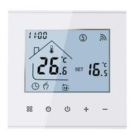 Programuojamas termostatas dujinis katilas/elektrinis/vandeninis grindų šildymas 3A/16A LCD ekranas šiltų grindų temperatūros reguliatorius For Gas Boiler/Water Heat balta