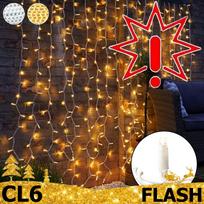 600 LED 2x3 Girlianda Užuolaida – Krioklys Flash CL6 (Prekė su defektu 9901874)