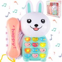 Interaktyvus žaislinis telefonas Kiškutis