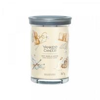 Yankee Candle Soft Wool & Amber firminė žvakė stiklinėje, didelė 567 g