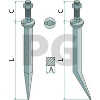 14 X 170 Akėčių noragas M12 Ov Quenched and tempered, Išlenktas