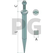 14 X 170 Akėčių noragas M12 Ov Quenched and tempered, Tiesus
