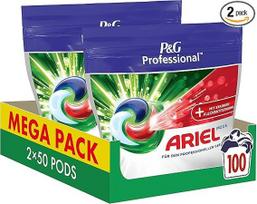 Ariel Professional All-in-1 Pods stiprus dėmes šalinantis ploviklis, 2 x 50 kapsulių