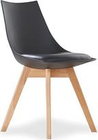 "Life Interiors" plastikinė kriauklė "Lanzo Retro" valgomojo kėdė juoda