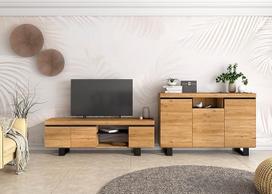 "Skraut Home" baldų komplektas su bufetu ir TV spinta, 160 x 40 x 92 cm