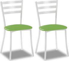 ASTIMESA SCMBLVE 2 virtuvės kėdės metalinės aliuminio dirbtinės odos žalios spalvos Altura de asiento 45 cm