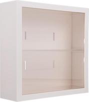 FOMIYES Clear Wall Mount Action Figure Display Case Wall Mounted Display Cabinet Collectibles Toy Doll Anime Model Shoe Organizer for Bathroom Bedroom Display Cabinet