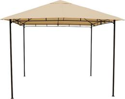 GRASEKAMP Qualität seit 1972 Gazebo Rimini Flex 3 x 3 m Beige Party Tent Antique Garden