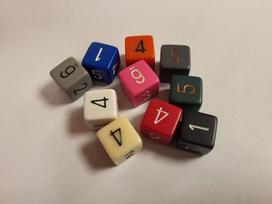 Žaidimų kauliukas Chessex d6 Polyhedral Dice, 1 vnt