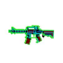 Minecraft stiliaus karinis automatas - žalias
