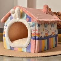 Cat House  Cat Villa  Kennel House  All-season Closed Cat House Pet Supplies S  43*36*34cm