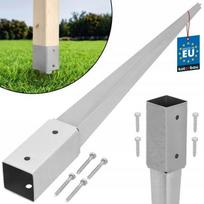 Cinkuoto plieno įkalamas stulpo laikiklis - Stulpo kuolas tvorai - 61 x 61 mm - Ilgis 750 mm - KOTARBAU®