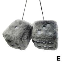 2pcs Plush Dice Car Pendant Plush Toy Cube Pendant Car Ornament Sieve Anime Car Decoration Accessories Auto Pendant Decoration