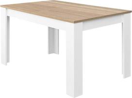 "Habitdesign" Kanados ąžuolo ir baltos spalvos išskleidžiamas valgomojo stalas 140 x 78 x 90 cm