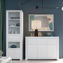 "Lomadox" Svetainės valgomojo baldų komplektas 2 dalių šiuolaikinė balta spintelė "Sideboard