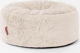 "Lounge Pug" - "Pouf" taburetė - triušio dirbtinis kailis balta