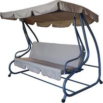 "Miami Hollywood Swing Seat" keturių sėdimų vietų sulankstomas gulimas krėslas pilka / kreminė