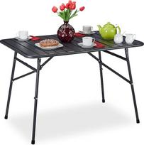 "Relaxdays" 10036108 sulankstomas sodo stalas, terasos stalas, metalinis, aukštis 74,5 x 110 x 70,5 cm, kvadratinis, orų sąlygoms atsparus sulankstomas stalas, antracito spalvos